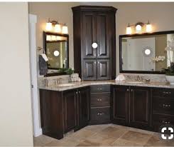 Cabinet Layout Not This Dark Corner Bathroom Vanity Bathroom Corner Cabinet Traditional Bathroom