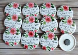 Personalized Magnets As Thank You Gifts For Wedding Guests Etsy Wedding Thank You Gifts Floral Wedding Favors Wedding Thank You