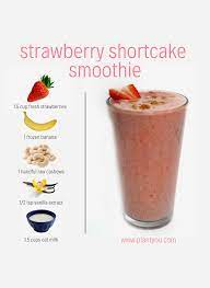 Strawberry Shortcake Smoothie Vegan Smoothie Recipe Healthy Vegan Smoothie Avocado Smoothie Recipe Smoothie Recipes Healthy Breakfast Easy Smoothie Recipes