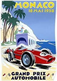 Monaco Vintage Grand Prix Auto Racing Print Poster Grand Prix Posters Vintage Racing Poster Monaco Grand Prix Posters