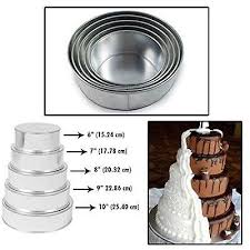 Set Of 5 Tier Round Multilayer Birthday Wedding Anniversary Cake Tins Pans Wedding Anniversary Cake Anniversary Cake Cake Tins