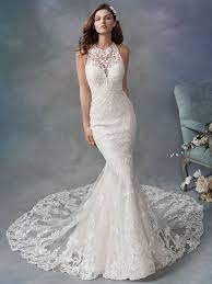 Kenneth Winston Style 1793 Mermaid Halter Dropped Waist Semi Cathedral Train Wedding Dresses Kenneth Winston Wedding Dresses Wedding Dress Halter Neck