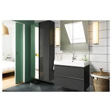 Godmorgon Braviken Sink Cabinet With 2 Drawers High Gloss Gray Ikea Mirror Cabinets Bathrooms Remodel Ikea Godmorgon