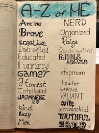 The A-Z of me : r/bulletjournal