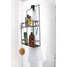 Glass shower shelves can make a bathroom look sleek and modern. Cubiko Hanging Shower Caddy Hanging Shower Caddy Shower Caddy Shower Storage