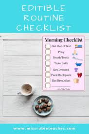 Editable Morning Routine Checklist For Kids Helping All