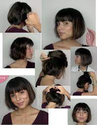 Screenshots Taken From Youtube Video Showing How To Style Bob Short Hair Styles Thick Hair Styles Hair Styles