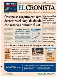 The journalist wrote an article about what happened in the attack. Newspaper El Cronista Comercial Argentina Newspapers In Argentina Thursday S Edition December 30 Of 2010 Kiosko Net