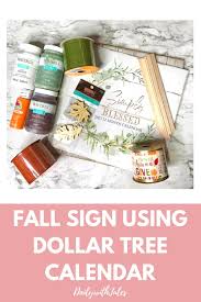 1pc desk calendar (does not include any other accessories). Diy Fall Sign Using Dollar Tree Simply Blessed Calendar Daily With Jules Dollar Tree Crafts Fall Decor Diy Diy Fall