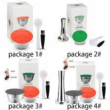 Best nespresso coffee pod machine. Stainless Steel Reusable Refillable Coffee Capsule Kit For Nescafe Dolce Gusto Buy At A Low Prices On Joom E Commerce Platform