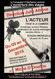 Stage L Acteur Face A La Camera Avec Julie Allione Miche D Onofrio Stage Julie Court Metrage