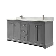 Choose from classic, modern, and farmhouse styles in a variety of colors and finishes. Ryla 72 Double Bathroom Vanity Dark Gray Beautiful Bathroom Furniture For Every Home Wyndham Collection