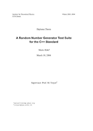 These fun themed number generators have been designed for competitions on facebook and. A Random Number Generator Test Suite For The Comp Phys Org