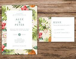 Tropical Wedding Invitation Hawaiian Wedding Invitation Etsy Hawaiian Wedding Invitations Tropical Wedding Invitations Destination Wedding Invitations