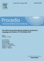 Procedia Social And Behavioral Sciences The Xxvi Annual International Academic Conference Language And Culture 27 30 October 2015 Sciencedirect Com By Elsevier