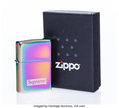 Supreme X Zippo Spectrum Lighter 2016 Iridescent Lighterwith Logo 2 1 4 X 1 1 2 Inches 5 7 X 3 Zippo Iridescent Zippo Spectrum