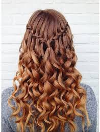 Next, use the end of your middle part as a guide to run the comb down towards your ear on both sides to separate the two sections (your buns and your regular curls). 15 Stunning Waterfall Braids Pretty Designs Hair Styles Hot Hair Styles Down Hairstyles For Long Hair
