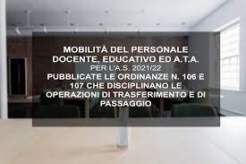 A questo proposito, il sindacato anief continua a rimanere in attesa dell'ordinanza per lo svolgimento. Mobilita Del Personale Docente Educativo Ed A T A Per L A S 2021 22 Pubblicate Le Ordinanze N 106 E 107 Che Disciplinano Le Operazioni Di Trasferimento E Di Passaggio Aclis