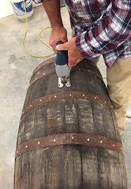 Build an apron around the top of the barrel using 1×4 lumber. Pin On Bar
