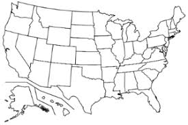 Map of the united states showing the 50 states, the district of columbia and the 5 major u.s environmental issues. Us Map Outline Feature Rcac