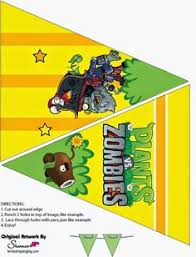 Oh My Fiesta In English Plantas Vs Zombies Free Printable Bunting Zombie Birthday Parties Plants Vs Zombies Birthday Party Zombie Party