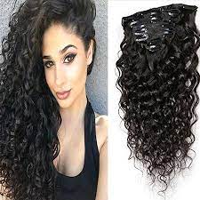 Clip In African American Remy Human Hair Extensions Water Wave Clip On For African American Hair Extensions Flip In Hair Extensions Best Human Hair Extensions