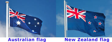 The flag of new zealand is a defaced blue ensign with the union flag throughout the canton, and four purple stars with white borders to the proper. New Zealand Calls On Australia To Change Its Flag Claiming Design Was Stolen Iradio
