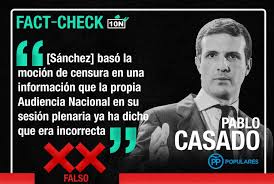 La moción de censura está prevista en el artículo 113 de la carta magna y permite al es aquí donde entra santiago abascal. Pablo Casado Sanchez Baso La Mocion De Censura En Una Informacion Que La Propia Audiencia Nacional En Su Sesion Plenaria Ya Ha Dicho Que Era Incorrecta Newtral