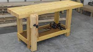 This workbench is low on purpose for a workshop with low ceilings like a shed. Build A Roubo Inspired Workbench