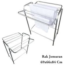 Home perlengkapan kamar mandi rak sabun plastik model smile. Jual Rak Handuk 69x66x84 Cm Handuk Pakaian Baju Jemuran Alumunium Kokoh Bina Karya Online April 2021 Blibli