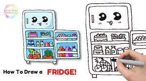 Kids, learn how to draw the fridge by following the steps below. How To Draw Fridge Easy Fridge Drawing Picture How To Draw A Fridge Step By Step Youtube