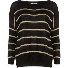 Black And Gold Sweater Dorothy Perkins Black And Gold Drop Hem Jumper 460 Uah Liked On Polyvore Featuring Tops Sweaters Shirts Jumpers Black Thin Shirt Striped Top Low Top