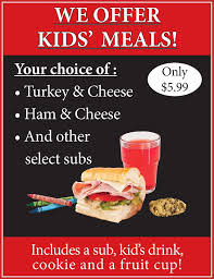 Dibella S Subs Offers Kids Meals Submarines Dibellassubs Kids Kids Meals Kid Drinks Turkey Cheese