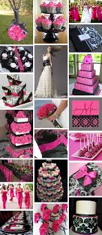 Black And Silver Wedding Without The Pink With Silver In Some Cases Just Black And White In Others Pink Black Weddings Fuchsia Wedding Pink Wedding Theme