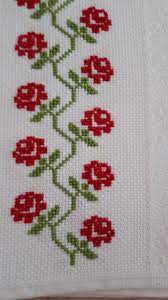 Vintage embroidered stiches pattern with beautiful easy sample designs. Beginning Cross Stitch Embroidery Tips Floral Cross Stitch Cross Stitch Patterns Flowers Cross Stitch Designs