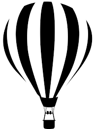 Black And White Transparent Hot Air Balloon Clipart Black And White Silhouette Images Black And White Striped Hot Air Balloon Silhouette Images Air Balloon Silhouette Art