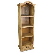 Rustic bookshelf styling with kids! Narrow Mexican Pine Rustic Bookshelf 4 Shelves 1 Drawer
