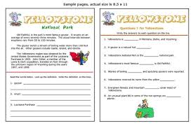 Maybe you would like to learn more about one of these? Yellowstone National Park Worksheets 99worksheets