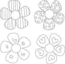 They make the sweetest embellishments for granny squares, hats, garments, home decor items, headbands and. Resultat De Recherche D Images Pour Digi Stamps Free Downloads Printable Flower Pattern Flower Templates Printable Flower Template