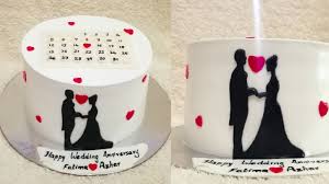 This rustic yet elegant design has made its mark on the world of baking! Wedding Anniversary Cake Decorating Idea Bride Groom Cutter Calendar Fondant Topper Youtube