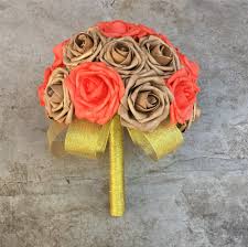 Contact one of our senior stylists at www.enchantedempire.com.au, and. Bridal Bouquet Wedding Flowers Gold Coral Bouquet Of Roses Vanrina