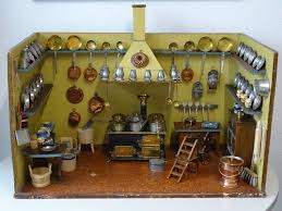 museale raritat originale rauchfangkuche mit zinn und kupfergeschirr 1820 30 kupfergeschirr puppenkuche kuche