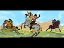 Horse running cartoon | very funny horse riding kids | my kids show Horse Cartoon Funny Cartoon For Children Youtube
