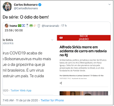 Bolsonaro morreu com a facada e foi substituído por computação gráfica. Carlos Bolsonaro Ataca Ex Deputado Alfredo Sirkis Que Morreu Na 6Âª Feira Poder360