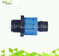 Male Thread Lock Ring Coupling For Drip Irrigation Tape