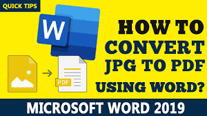 Easily combine multiple jpg images into a single pdf file to catalog and share with others. How To Convert Jpg To Pdf Using Microsoft Word 2019 Step By Step Guide Youtube