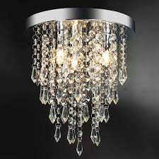Mini square crystal chandelier flush mount ceiling light. 3 Lights Mini Crystal Flushmount Chandelier Fixture Crystal Ceiling Lamp H10 4 X W9 8 Elegant Modern Flush Mount Ceiling Light For Bedroom Hallway Bar Living Room Dining Room Chrome G9 Base Amazon Com