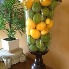 Lemons And Limes Glass Vase Decor Tall Glass Vases Vases Decor