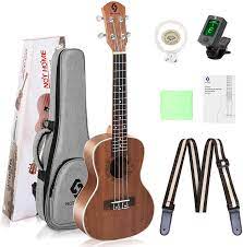 Concert and tenor ukuleles produce comparable sounds that are much closer to the soprano. Amazon Com Ukulele Concert Size Starter Kit 23 Inch Professional Wooden Ukelele Instrument Kit Hawaiian Yukelele Pack With Gig Bag Digital Tuner Strap 4 Aquila Strings Set Musical Instruments