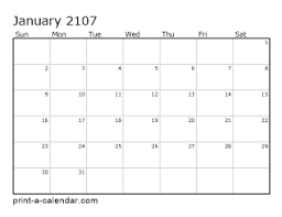 2107 Printable Monthly Calendar Calendar Printables Monthly Calendar Printable Printable Calendar Design